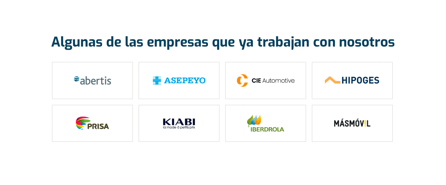 Algunas de las empresas que ya trabajan con nosotros Algunas de las empresas que ya trabajan con nosotros